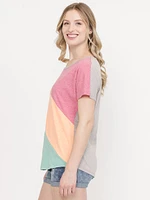 Women's Multi Colour Block Top