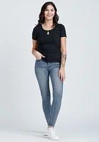 Women's Ribbed Keyhole Tee