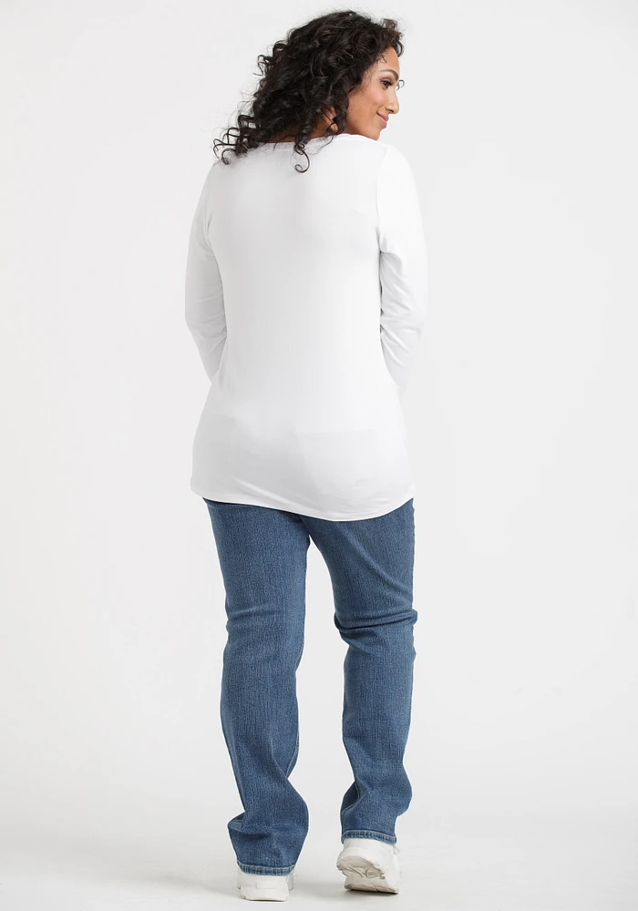 Women's Scoop Neck Long Sleeve Tee