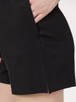 Women's Wavy Rib Pull On Short