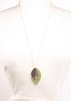 Filagree Olive Leaf Stack Gold Necklace