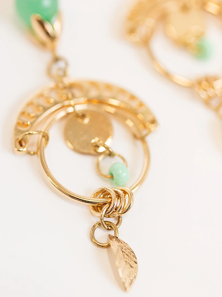 Women's Stone & Shell Earrings
