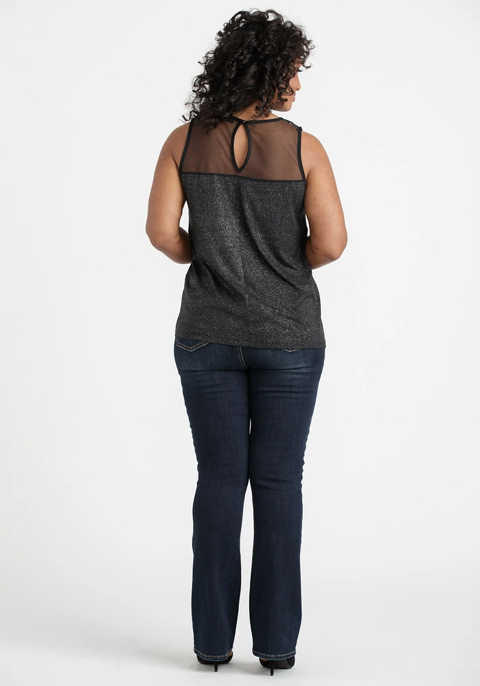 Women's Shimmer Mesh Tank