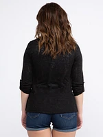 Women's Roll Sleeve Cardigan