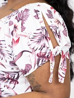 Women's Tropical Split Sleeve Top