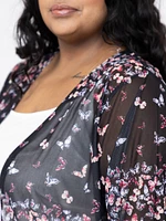 Women's Butterfly Mesh Cardigan