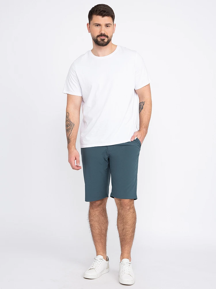 Men's Teal Textured Hybrid Shorts