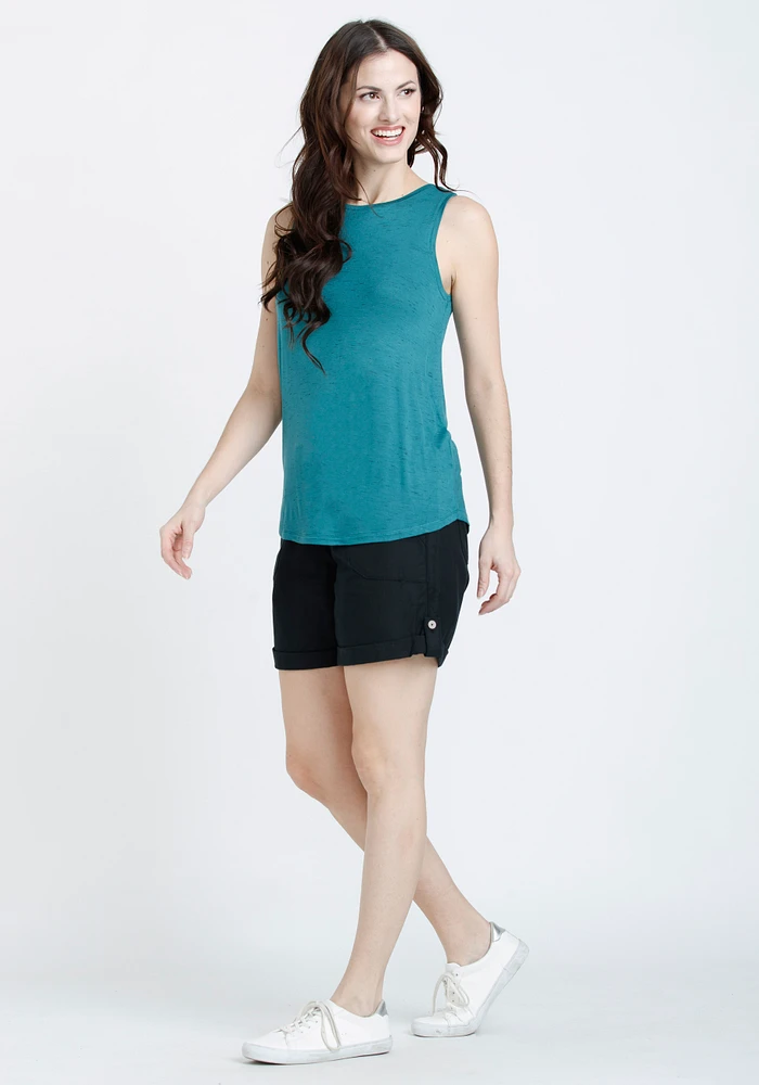 Women's High Neck Space Dye Tank