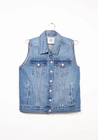 Women's Oversized Denim Vest