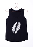 Women's Feather Scoop Neck Tank