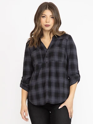 Women's Plaid Blouse