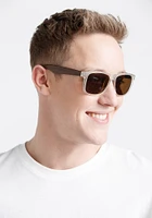 Men's Wood Arm Wayfarer Sunglass