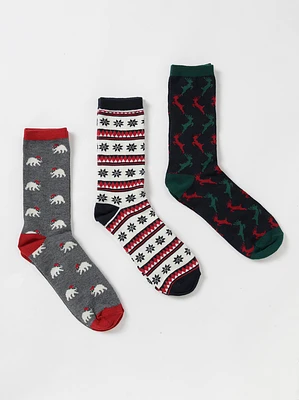 Men's Christmas Crew Socks