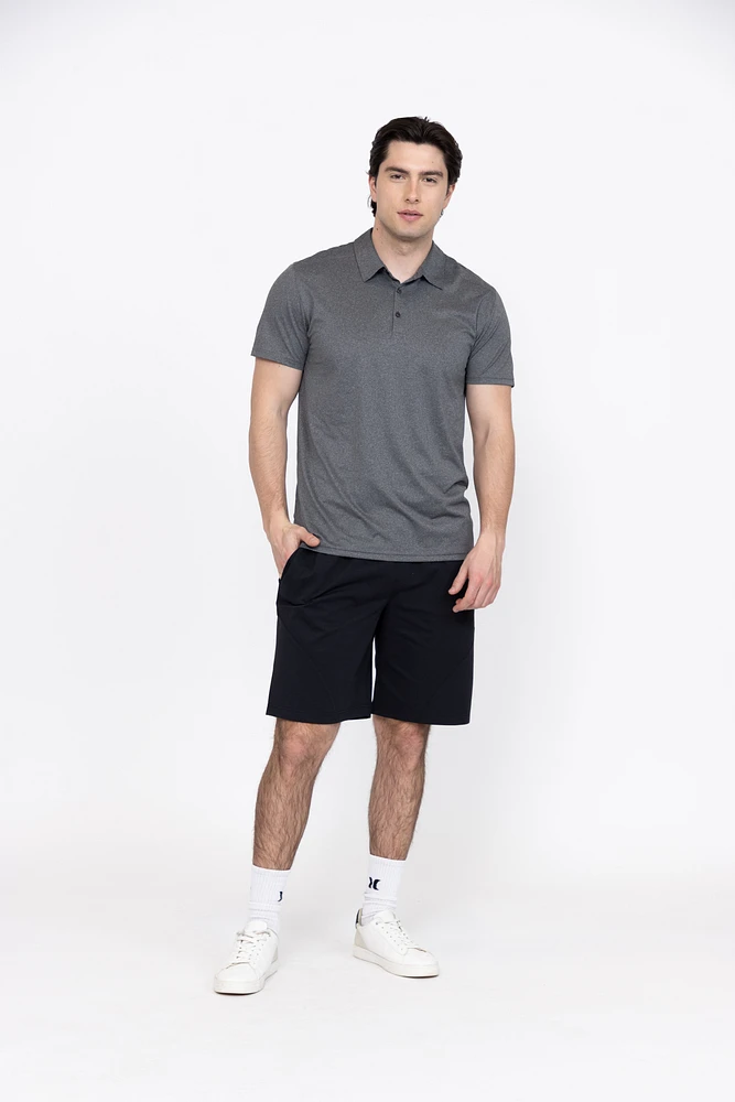 Men's Active Textured Polo Shirt