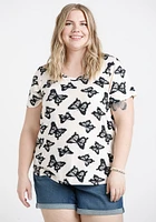 Women's Butterfly Scoop Neck Tee