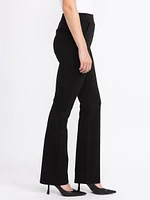 Women's  Black Pull-on Ponte Boot Cut Pant