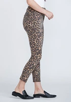 Women's Leopard Print Ankle Skinny Pant