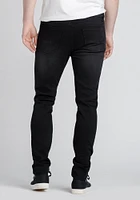 Men's Skinny Washed Black Jeans