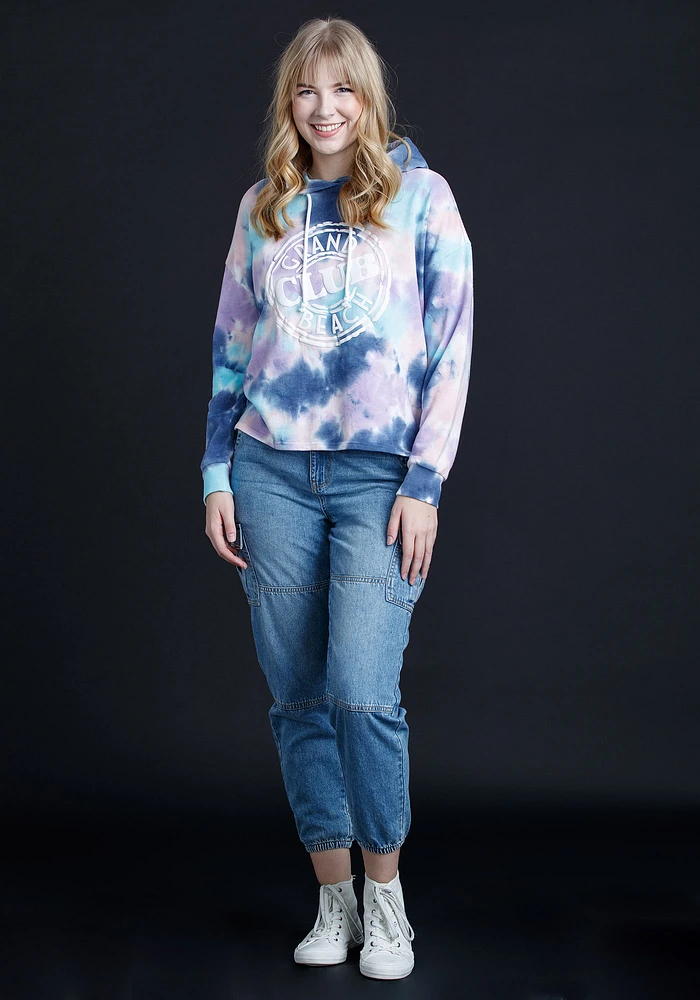 Women's Tie Dye Crop Hoodie