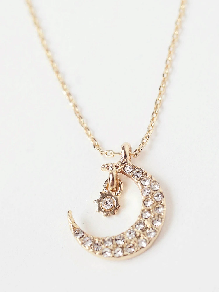 Women's Crescent Moon Necklace