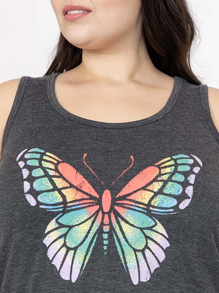 Women's Butterfly Scoop Neck Tank