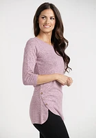 Women's Textured Side Button Top