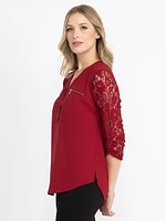 Women's Lace Sleeve Blouse