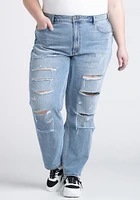 Women's Plus High Rise 90's Boyfriend Jeans