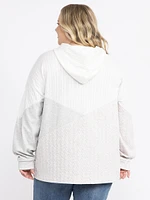 Women's Cable Knit Hoodie