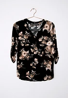 Women's Floral Knit Blouse