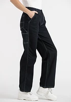 Women's Straight Leg Black Carpenter Pant