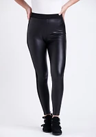 Women's Faux Leather Pull-on Ponte Legging