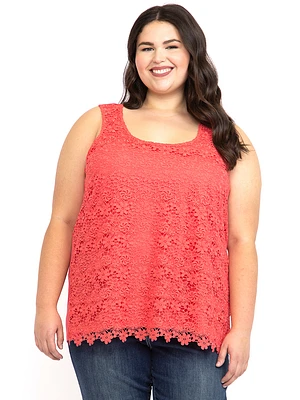 Women's Crochet Overlay Tank