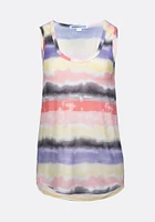 Watercolor Stripe Scoop Neck Tank