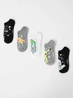 5 Pack Pokemon Stars No Show Socks