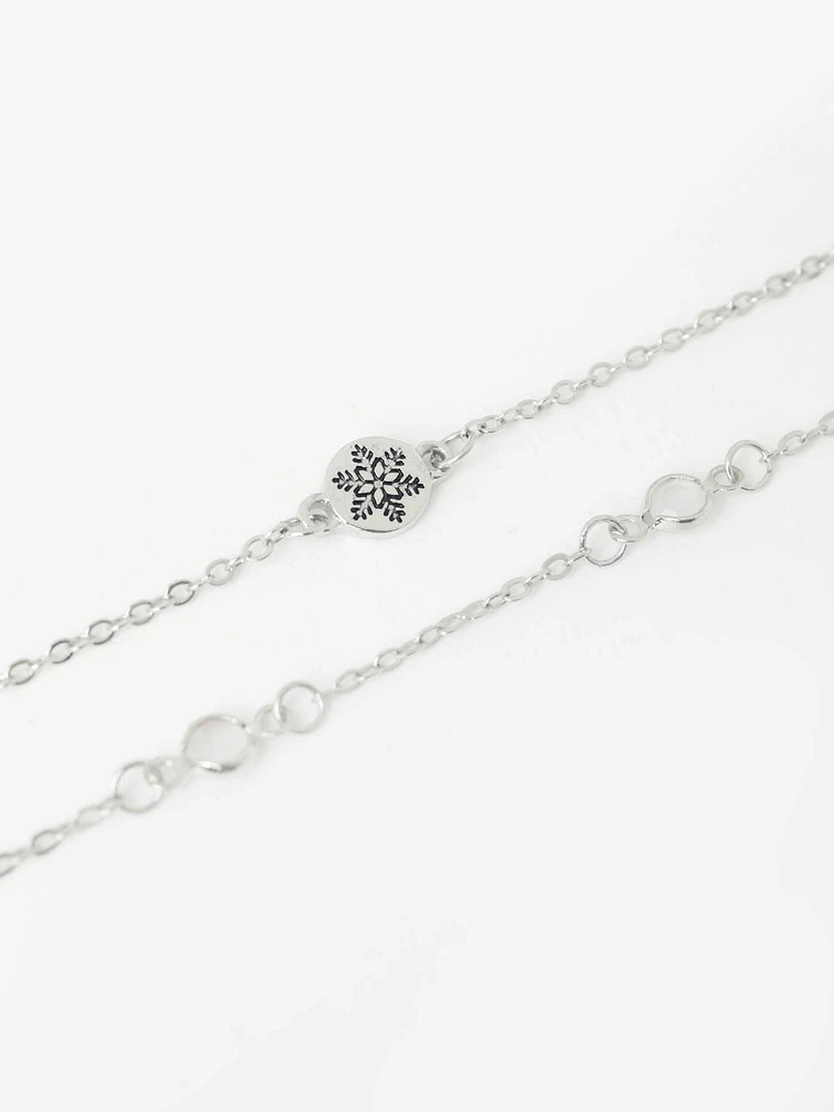 Women's Snowflake Chain Bracelet Set