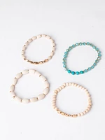 Women's Wood Bead Stretch Bracelets