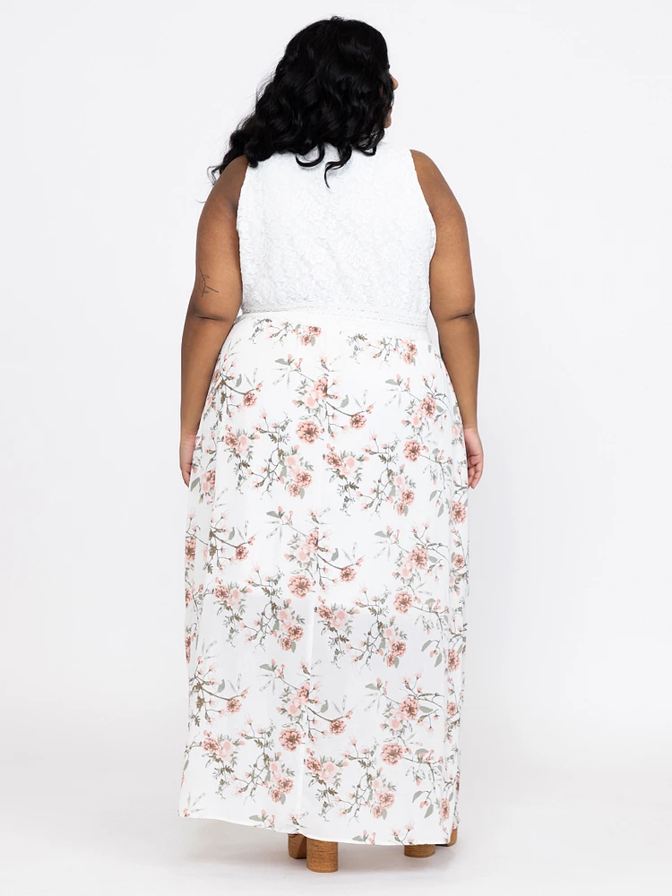 Women's Lace Top Maxi Dress