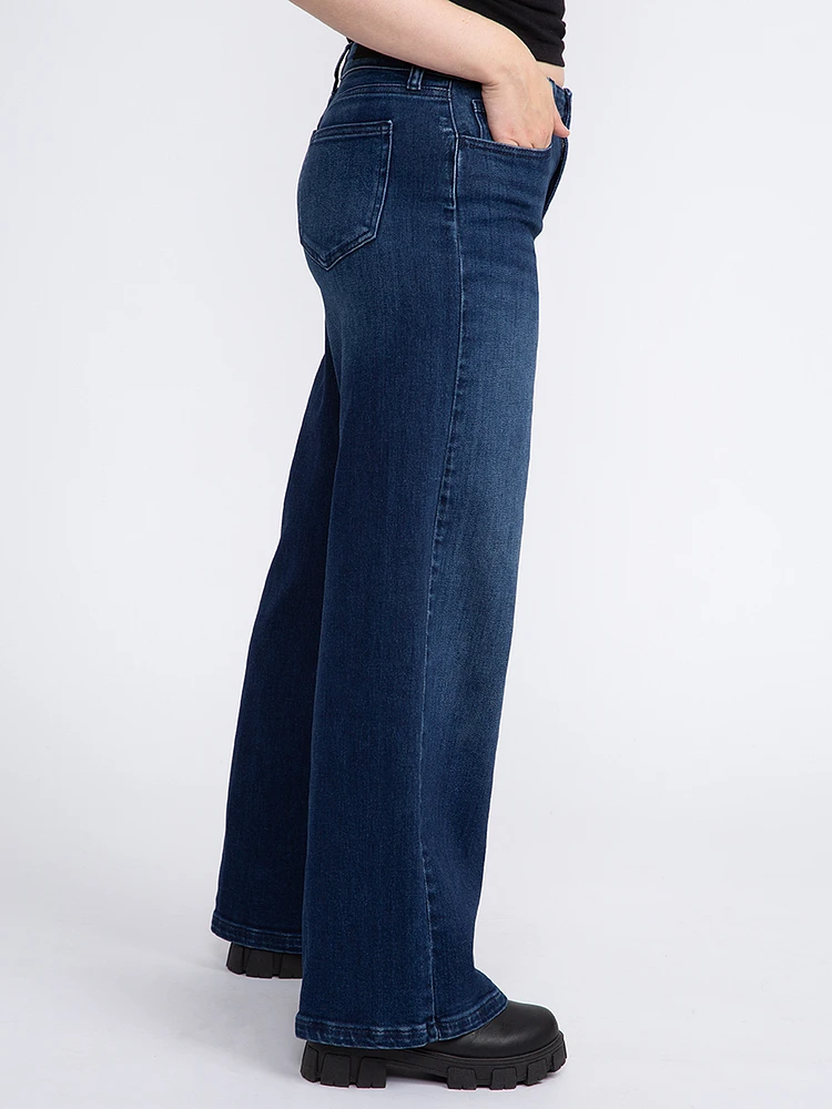 Women's Low Rise Wide Leg Jeans