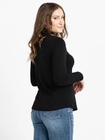 Women's Long Sleeve Mock Neck Tee