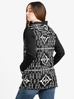 Women's Geo Print Hooded Wrap