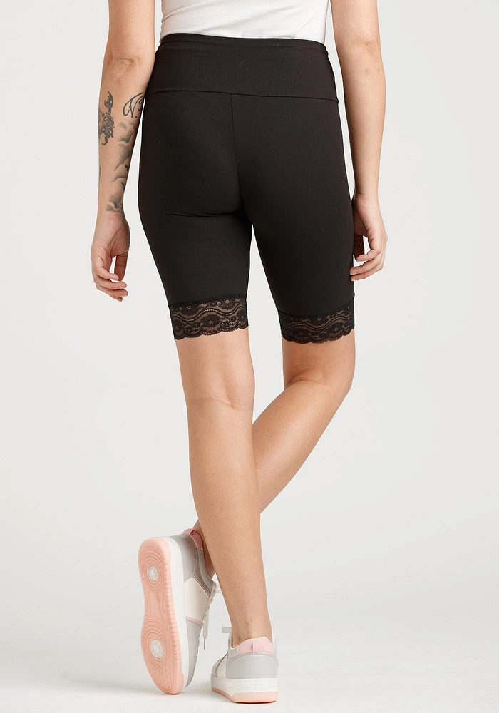 Women's Lace Trim Bike Short