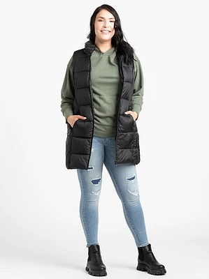 Women's Long Puffer Vest