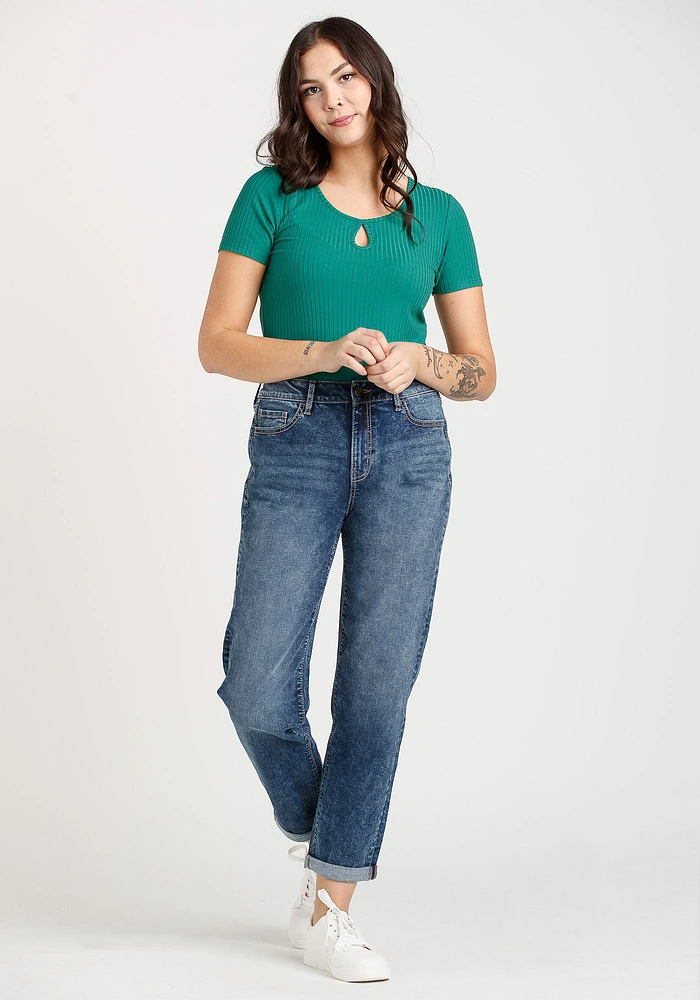 Women's Cuffed Girlfriend Jeans