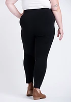 Women's Faux Leather Pull-on Ponte Legging