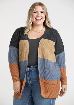 Women's Colour Block Cardigan