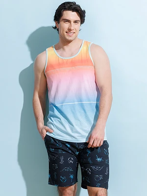 Men's Printed Neon Hybrid Shorts