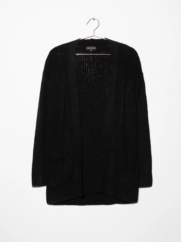 Women's Ribbed Boucle Cardigan