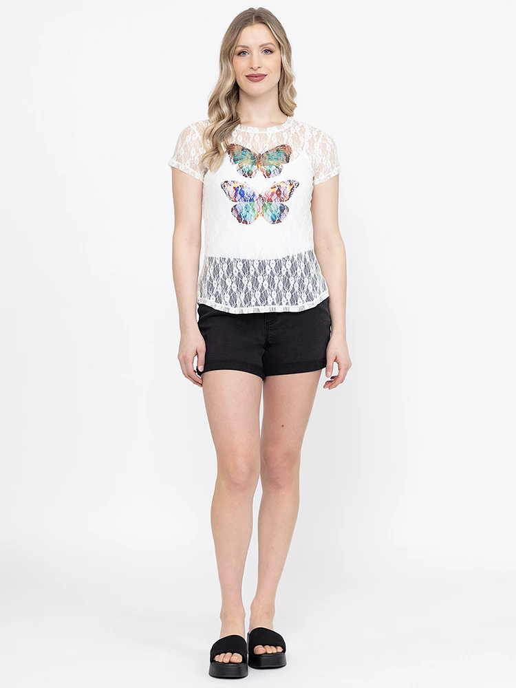 Women's Butterfly Lace Tee