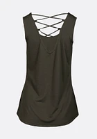 Women's Peace Sign Cage Back Tank